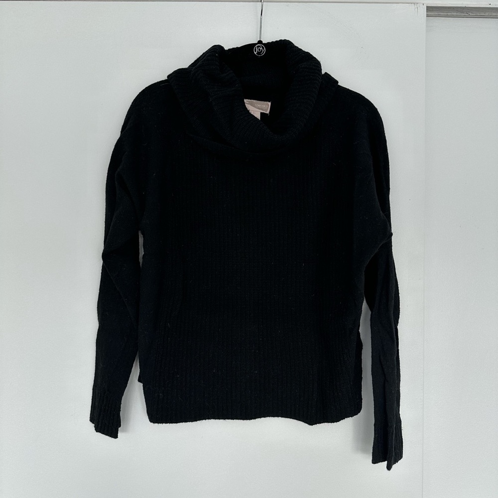 Forever 21 Black Cowl Neck Knit Sweater